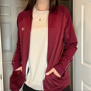 Maroon Under Armour zip up